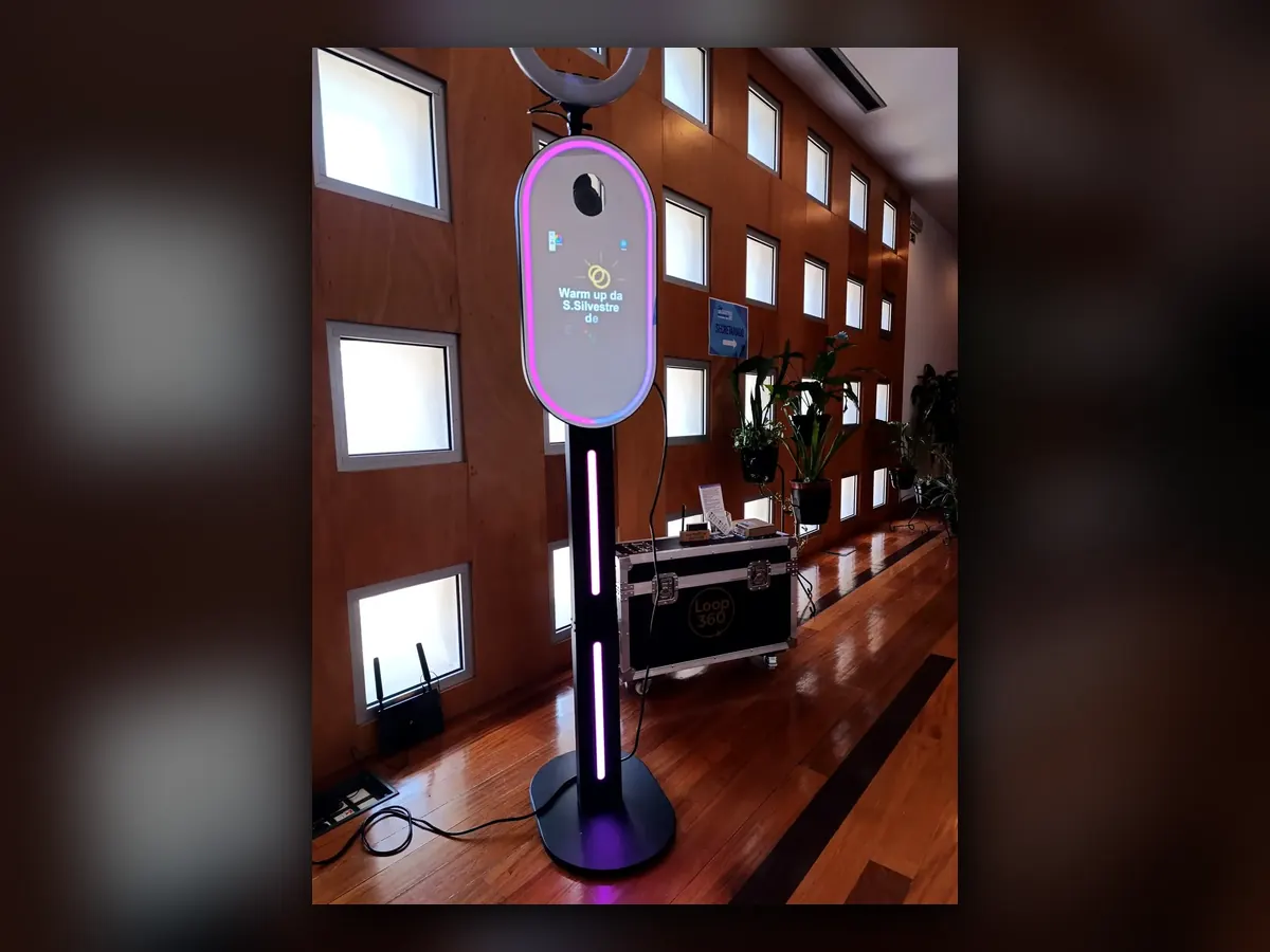 Photobooth da Loop 360 completo, preparado para evento