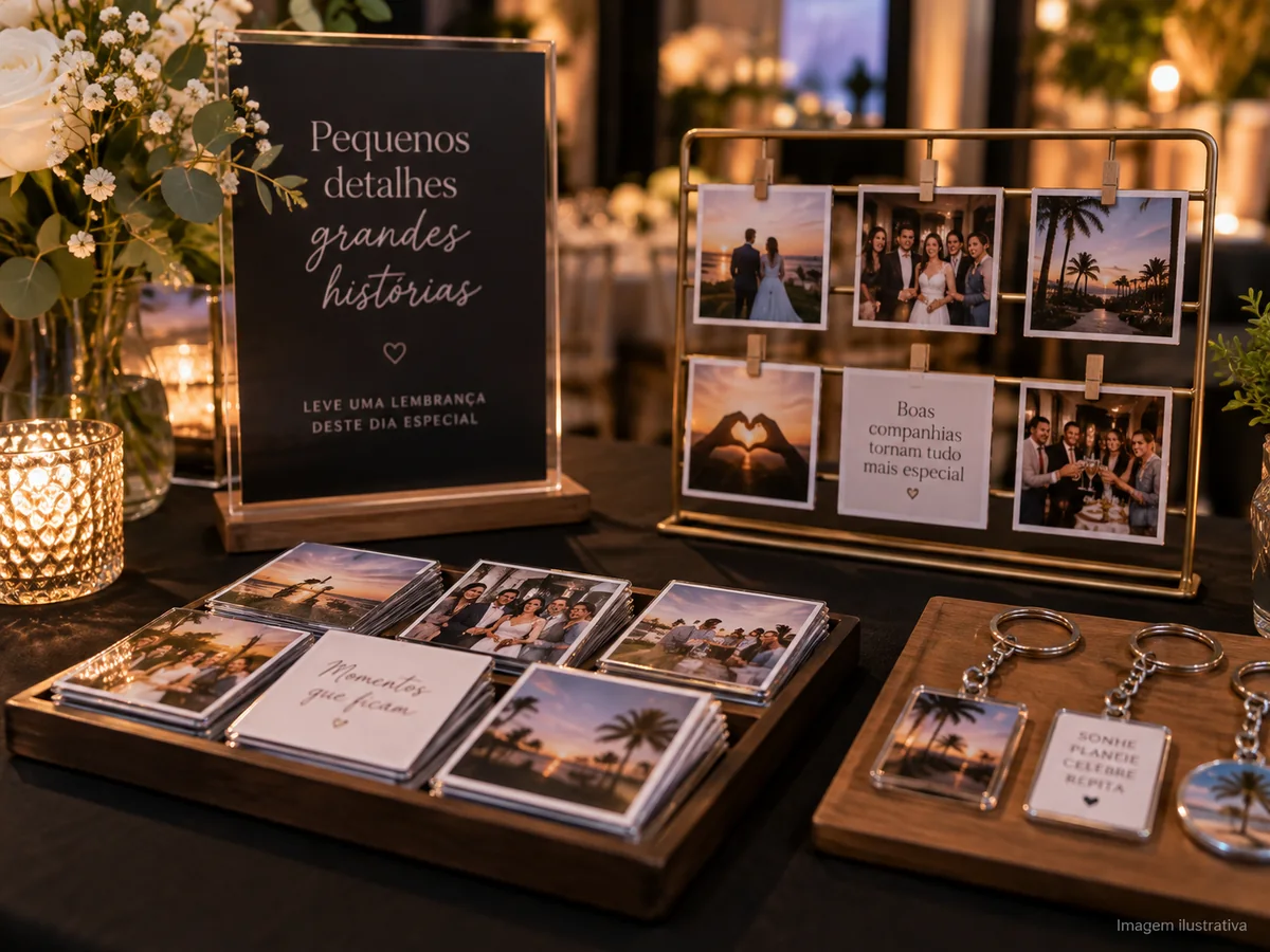 Recordações personalizadas para casamento